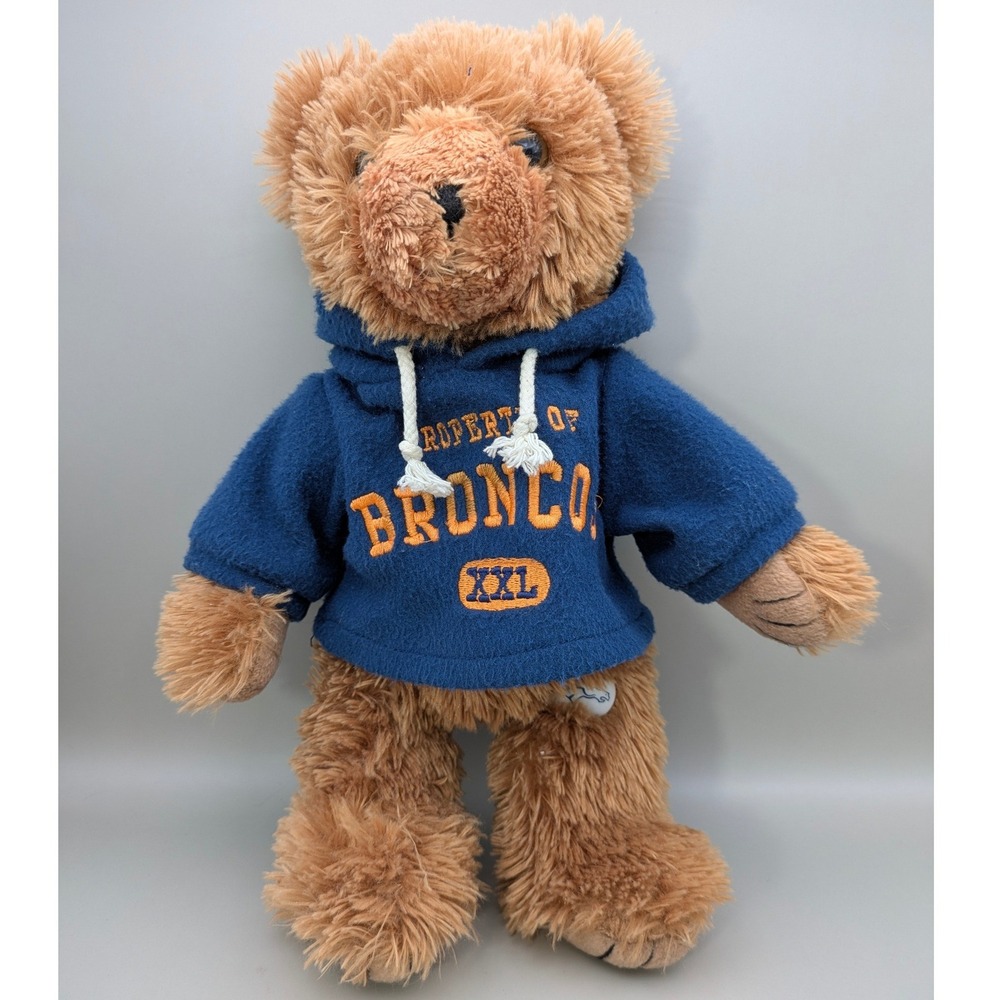 Good Stuff NFL Denver Broncos Teddy Bear w/ Hoodie Fluffy Plush 12"
